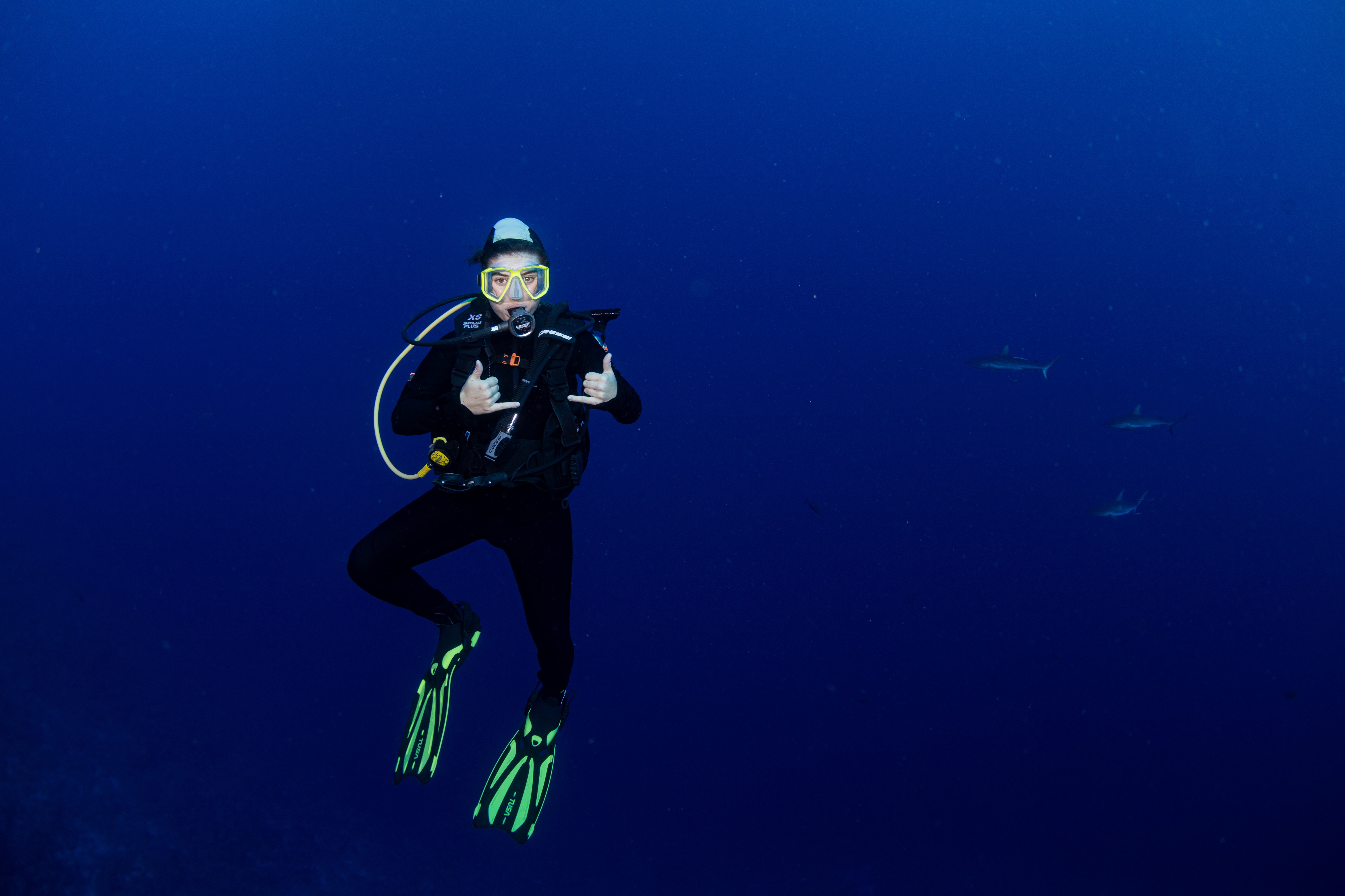 Here I am with some sharks